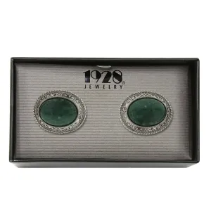 1928 Jewelry Gemstone Oval Cufflinks 1928 Jewelry