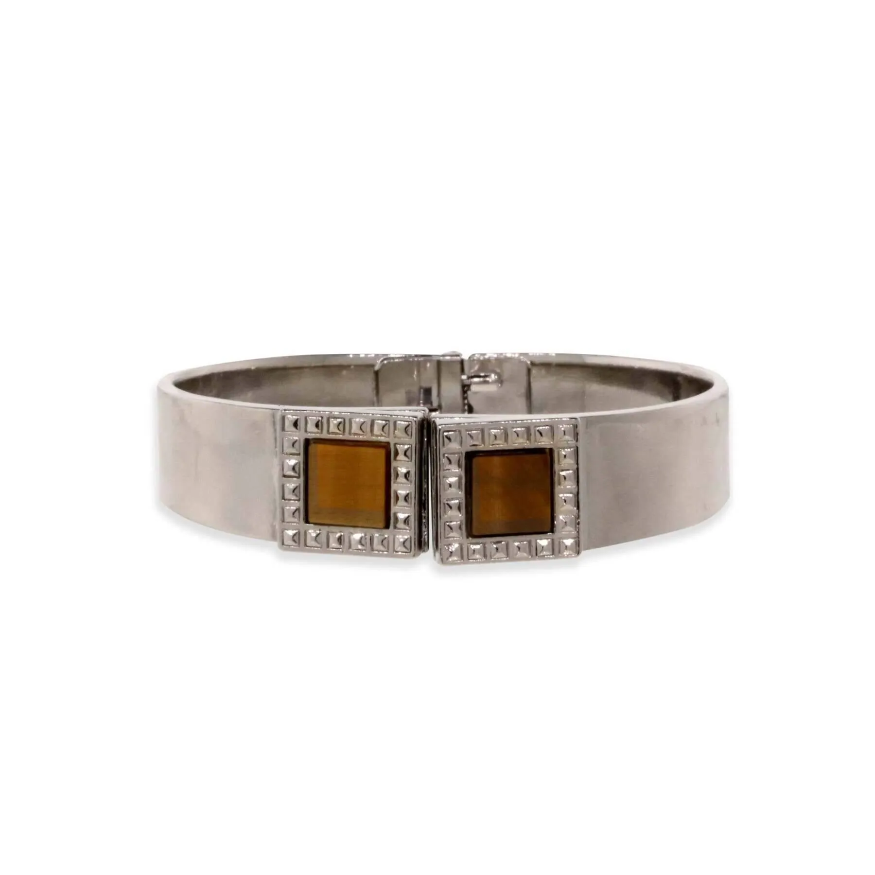 1928 Jewelry Gemstone Square Spring Bracelet 1928 Jewelry