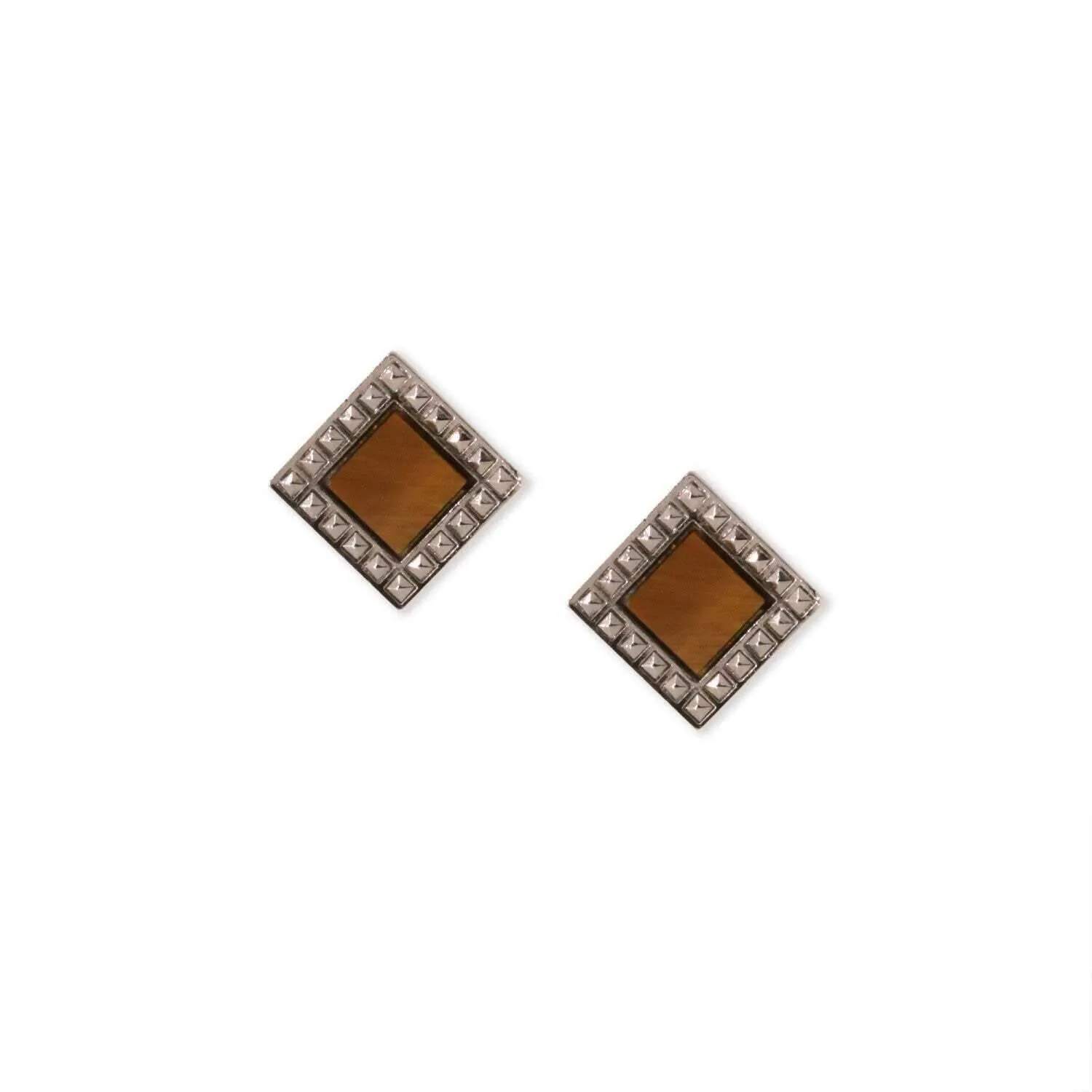 1928 Jewelry Gemstone Square Stud Earrings 1928 Jewelry
