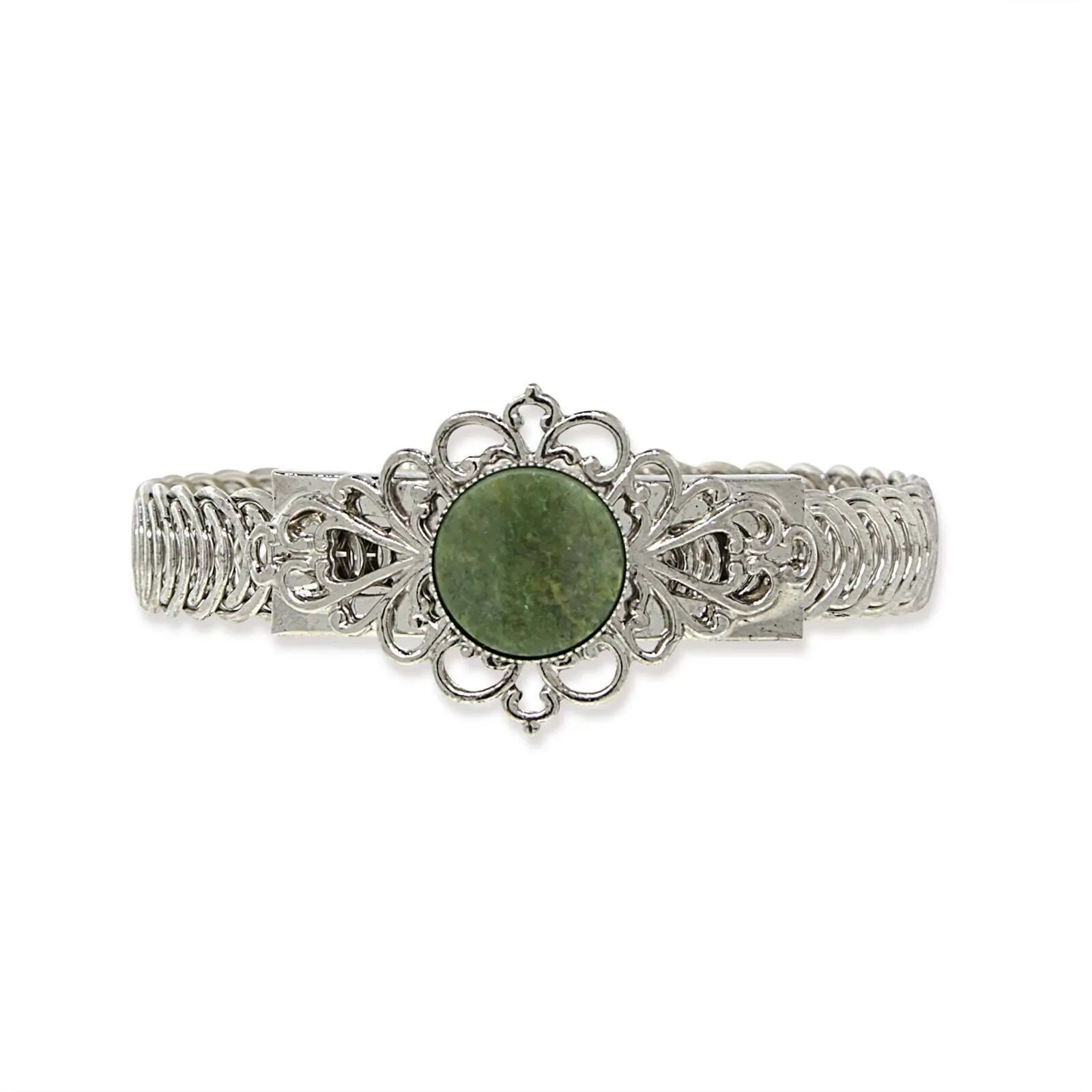 1928 Jewelry Genuine Jade Gemstone Belt Bracelet 1928 Jewelry
