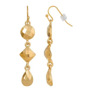 1928 Jewelry Geo Faceted Linear Drop Earrings 1928 Jewelry