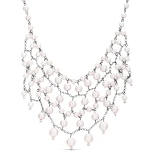 1928 Jewelry Glam Multi Layered Beaded Bib Necklace 13" 1928 Jewelry