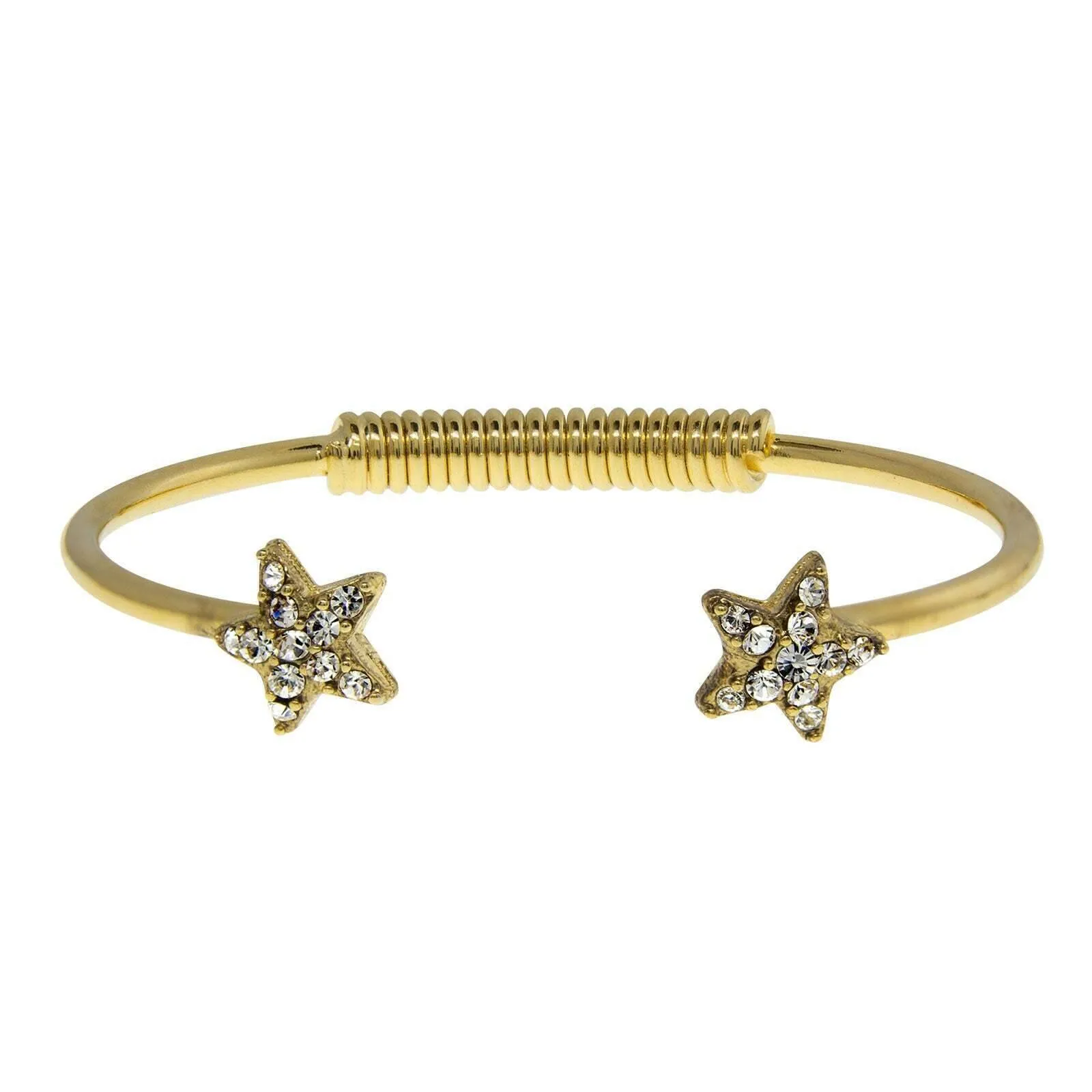 1928 Jewelry Gold Austrian Crystal Star Spring Bracelet 1928 Jewelry