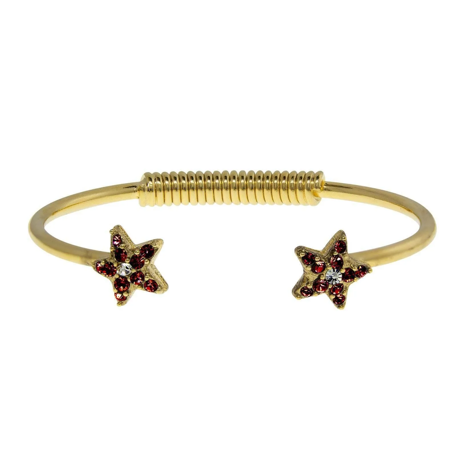 1928 Jewelry Gold Austrian Crystal Star Spring Bracelet 1928 Jewelry