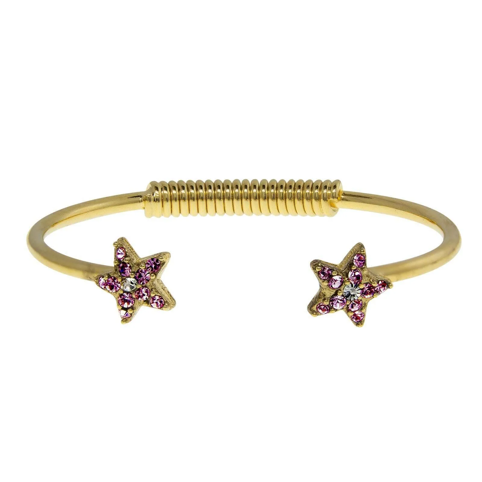 1928 Jewelry Gold Austrian Crystal Star Spring Bracelet 1928 Jewelry