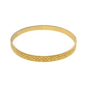 1928 Jewelry Gold Classic Leaf Bangle Bracelet 1928 Jewelry