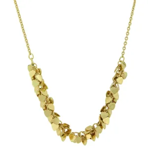 1928 Jewelry Gold Cluster Heart Necklace 16" 1928 Jewelry