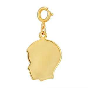 1928 Jewelry Gold Engravable Boy Silhouette Charm 1928 Jewelry