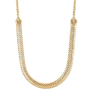 1928 Jewelry Gold Fancy & Swaged Chain Necklace 16"   3" Extender 1928 Jewelry