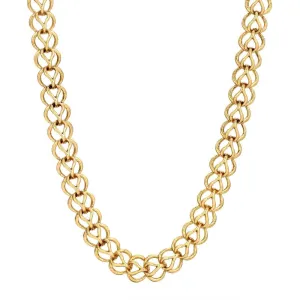 1928 Jewelry Gold Hand Linked Chain Necklace 18" 1928 Jewelry