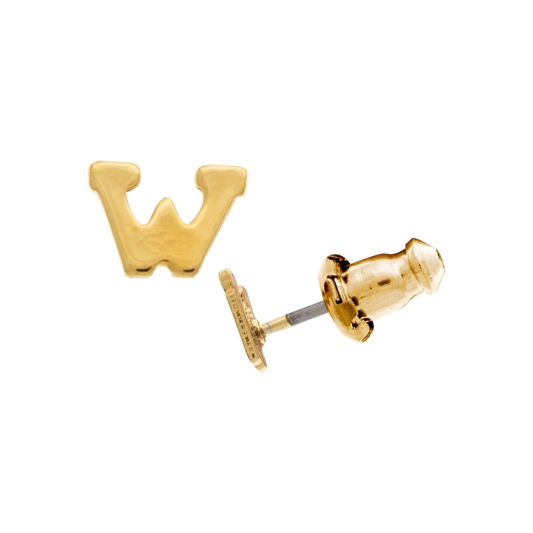 1928 Jewelry Gold Initial Button Earrings 1928 Jewelry