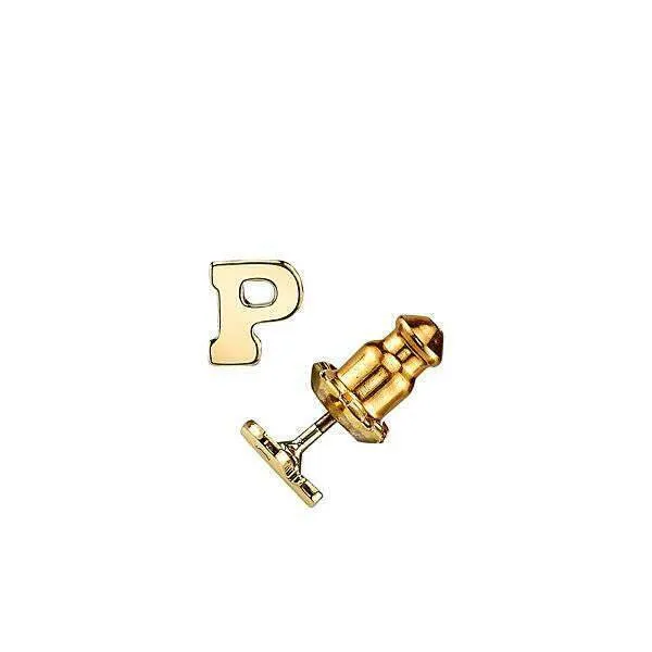 1928 Jewelry Gold Initial Button Earrings 1928 Jewelry