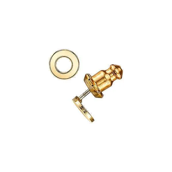 1928 Jewelry Gold Initial Button Earrings 1928 Jewelry