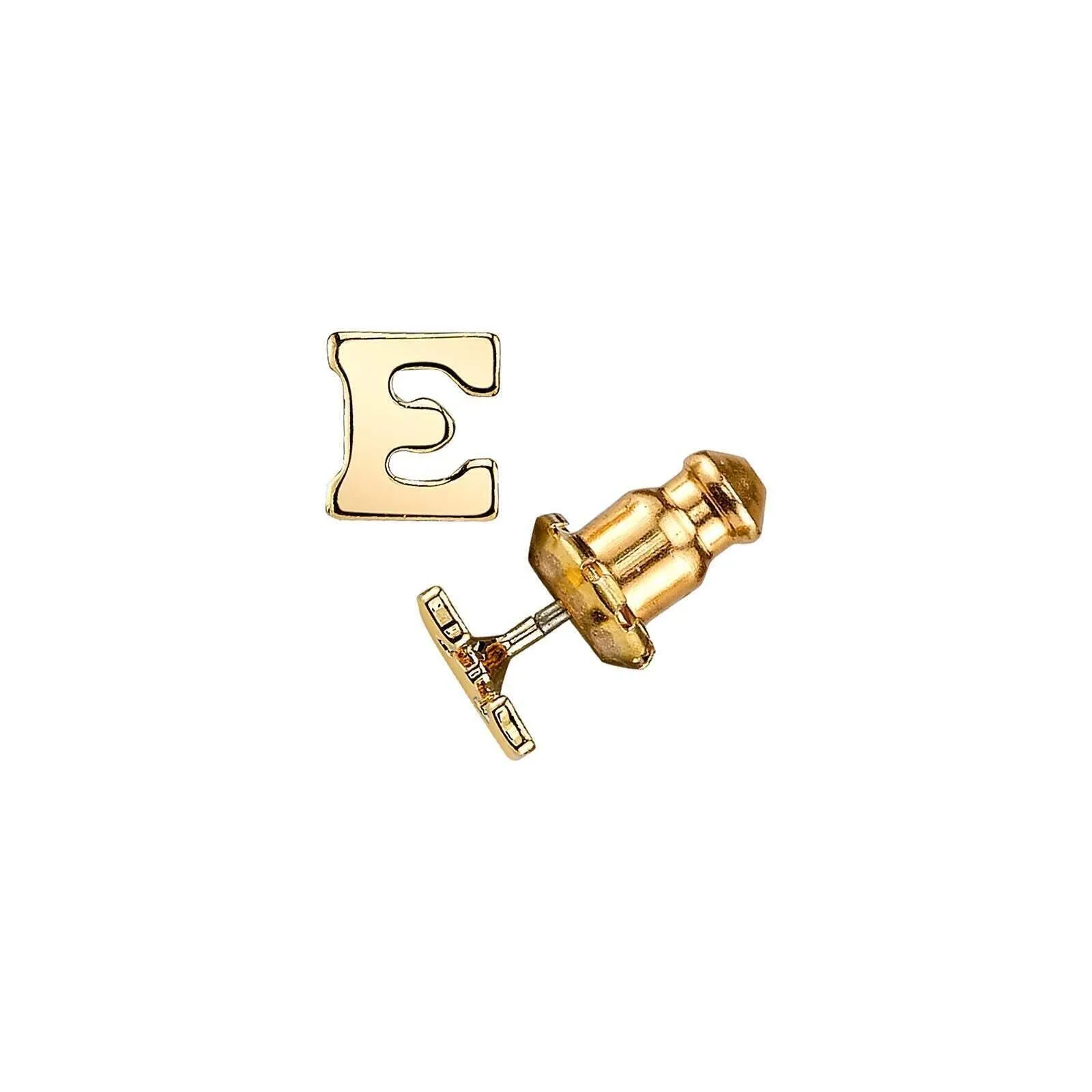 1928 Jewelry Gold Initial Button Earrings 1928 Jewelry