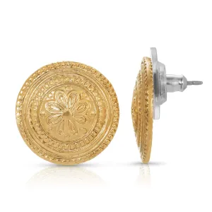 1928 Jewelry Gold Mountain Avens Flower Stud Earrings 1928 Jewelry