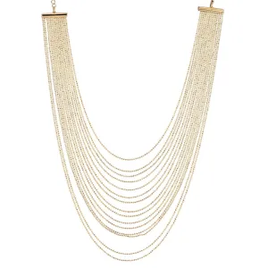 1928 Jewelry Gold Multi Strand Ball Chain Necklace 14.5"   3" Extension 1928 Jewelry