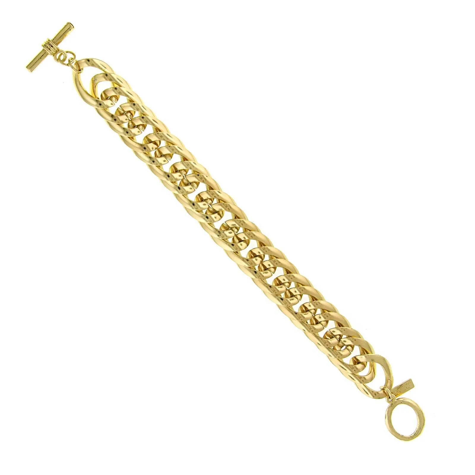 1928 Jewelry Gold Polished Cable Chain Toggle Bracelet 1928 Jewelry