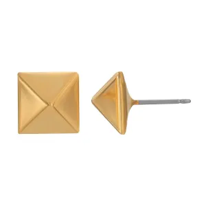 1928 Jewelry Gold Pyramid Post Earrings 1928 Jewelry