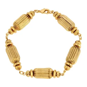 1928 Jewelry Gold Rondelle Glam Beads Link Bracelet 1928 Jewelry