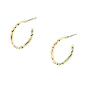 1928 Jewelry Gold Small Twisted Hoops Earrings 1928 Jewelry