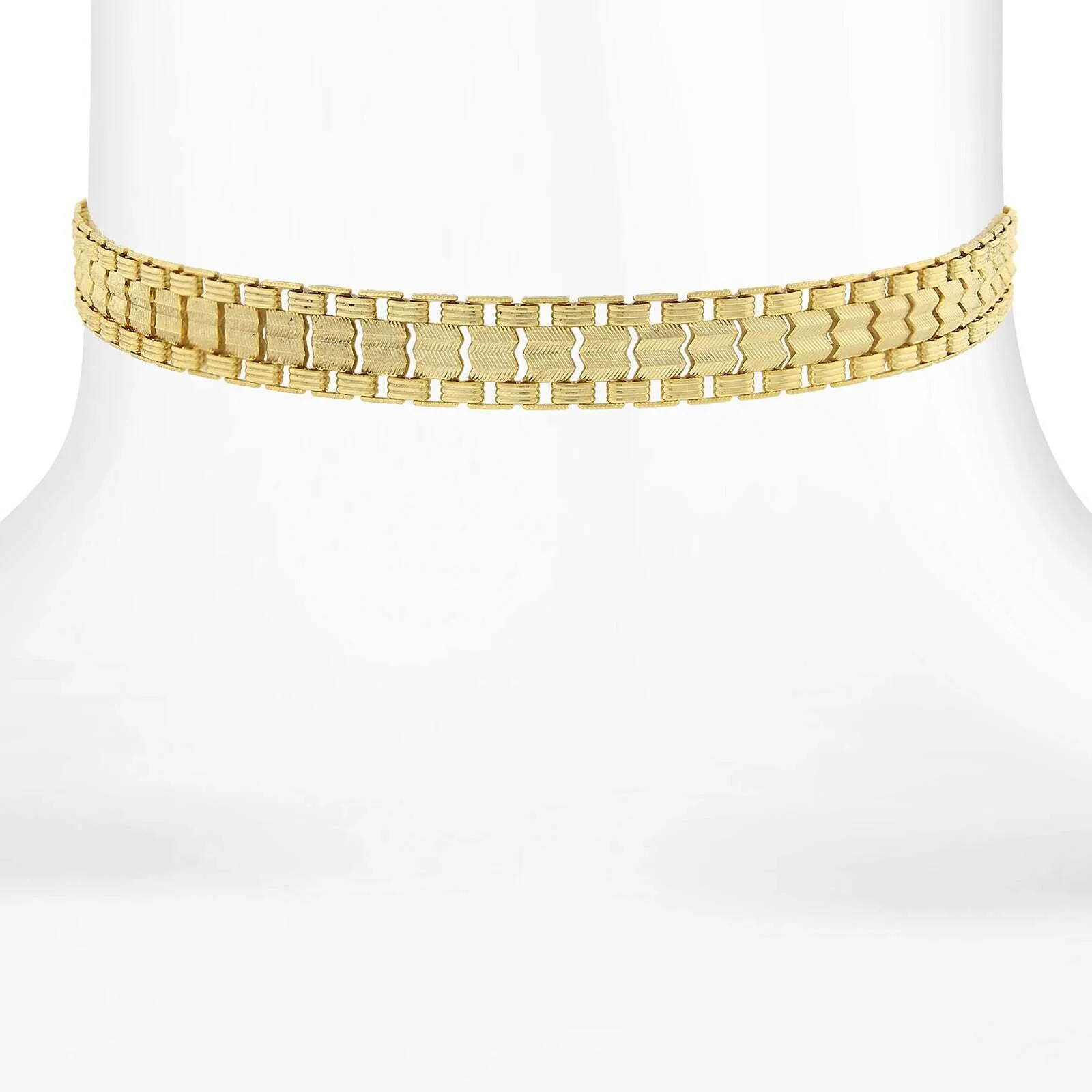 1928 Jewelry Gold Swag Chain Choker Necklace 12"   5" Extender 1928 Jewelry