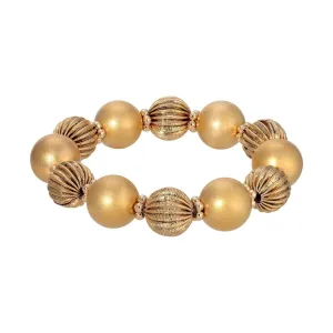 1928 Jewelry Golden Blossom Gold Beaded Stretch Bracelet 1928 Jewelry