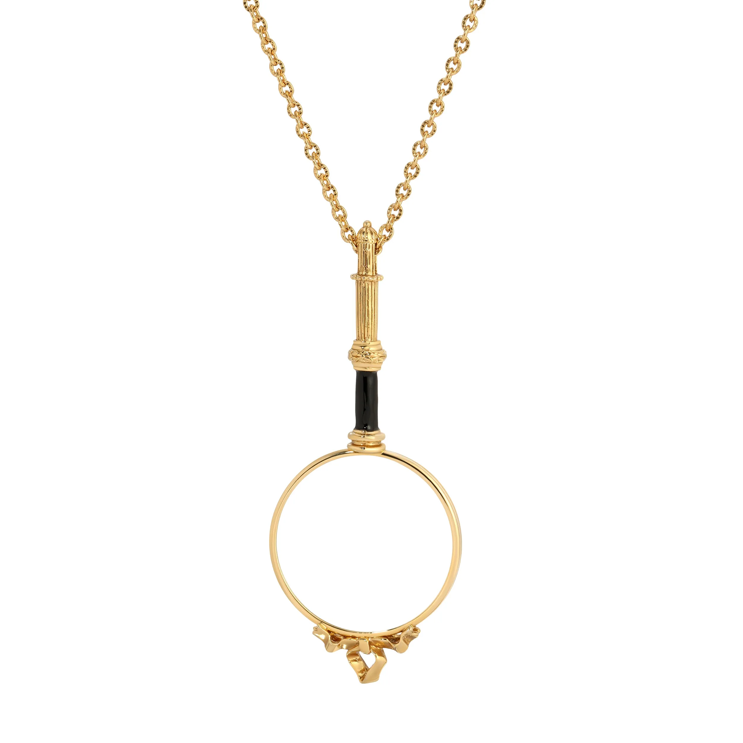 1928 Jewelry Golden Era Magnification Pendant Necklace 28" 1928 Jewelry