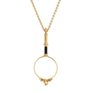 1928 Jewelry Golden Era Magnification Pendant Necklace 28" 1928 Jewelry