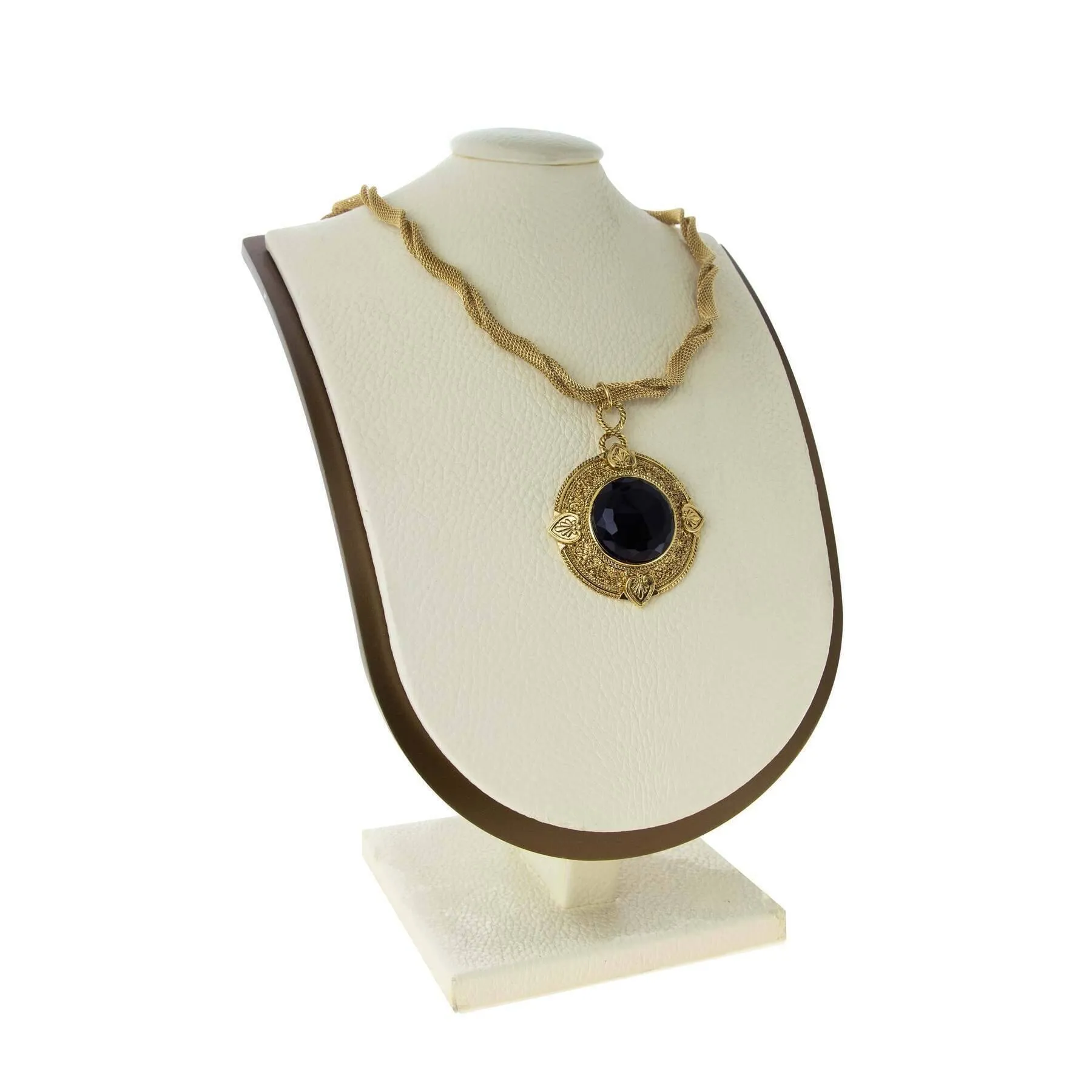 1928 Jewelry Golden Era Noir Et Clair Jet Black Stone Necklace 1928 Jewelry