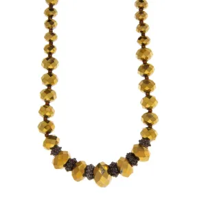 1928 Jewelry Graduated Gold Bead Strandage Necklace 16"   3" Extender 1928 Jewelry