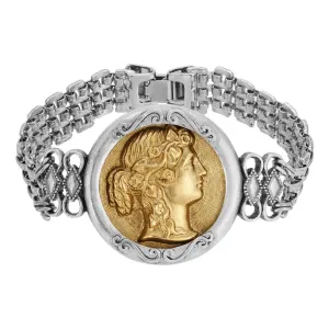 1928 Jewelry Grecian Women Gold Cameo Bracelet 1928 Jewelry