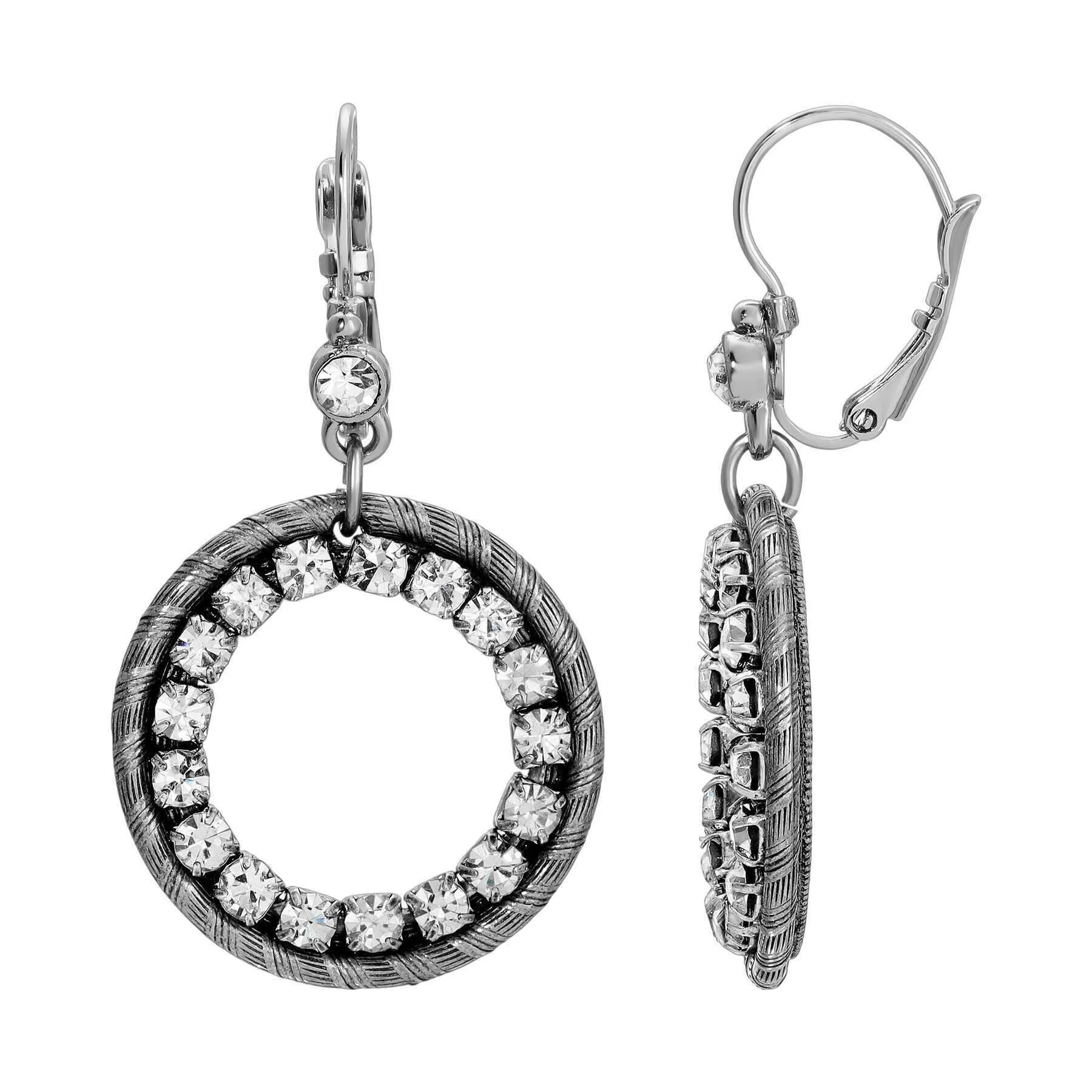 1928 Jewelry Hanauma Round Crystal Drop Earrings 1928 Jewelry