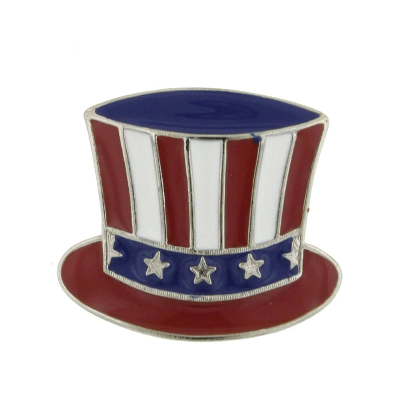 1928 Jewelry Hand Enameled Uncle Sam Hat Clothing Pin 1928 Jewelry