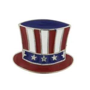 1928 Jewelry Hand Enameled Uncle Sam Hat Clothing Pin 1928 Jewelry