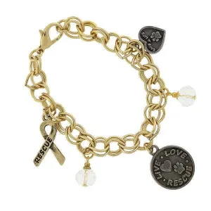 1928 Jewelry Heart Rescue And Live Love Rescue Charm Bracelet 1928 Jewelry