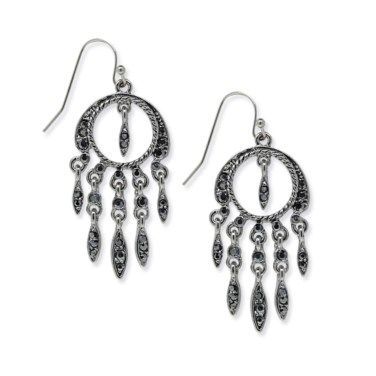 1928 Jewelry Hematite Drop Earrings 1928 Jewelry