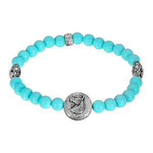 1928 Jewelry Horse Head Turquoise Beaded Stretch Bracelet 1928 Jewelry