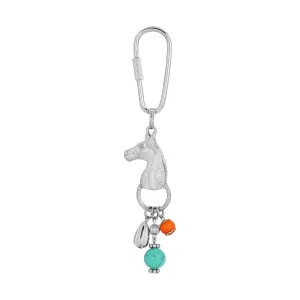 1928 Jewelry Horse Multi Bead Carabiner Key Chain 1928 Jewelry