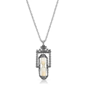 1928 Jewelry Hourglass Pendant Necklace 30" 1928 Jewelry