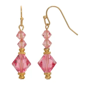 1928 Jewelry Jaipur Pink Austrian Crystal Dangle Earrings 1928 Jewelry