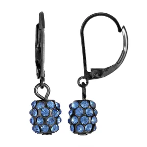 1928 Jewelry Jet Black Light Sapphire Crystal Fireball Drop Earrings 1928 Jewelry