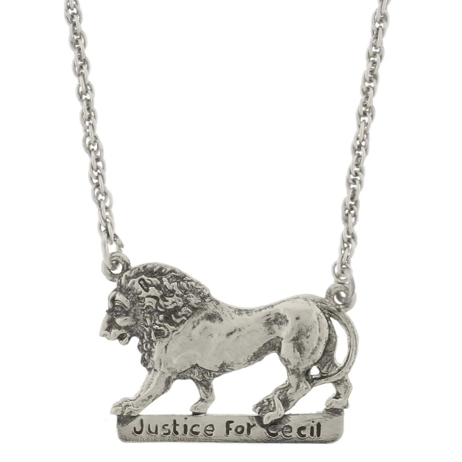 1928 Jewelry Justice For Cecil The Lion Pendant Necklace 16"   3" Extender 1928 Jewelry