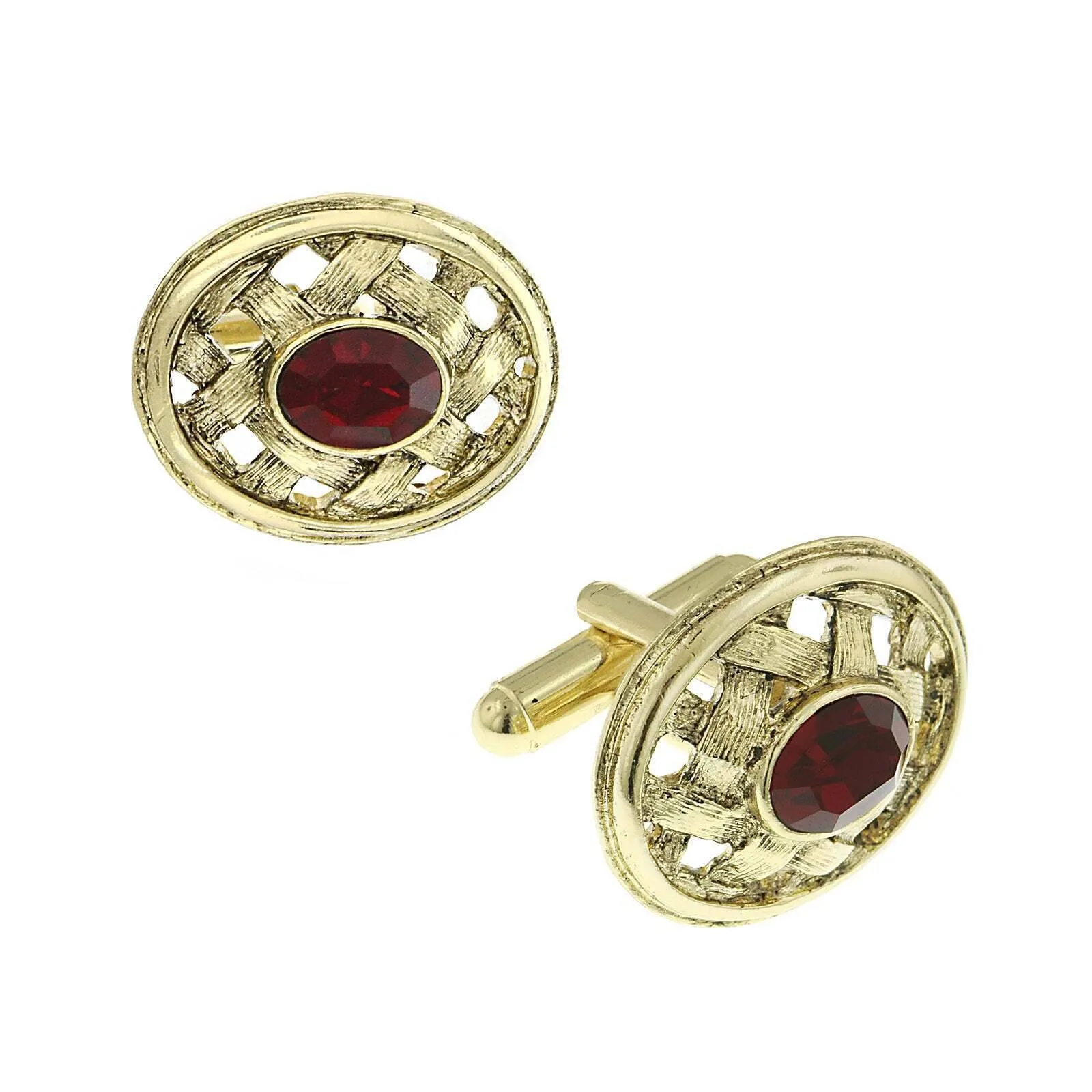 1928 Jewelry Lattice Crystal Cufflinks 1928 Jewelry