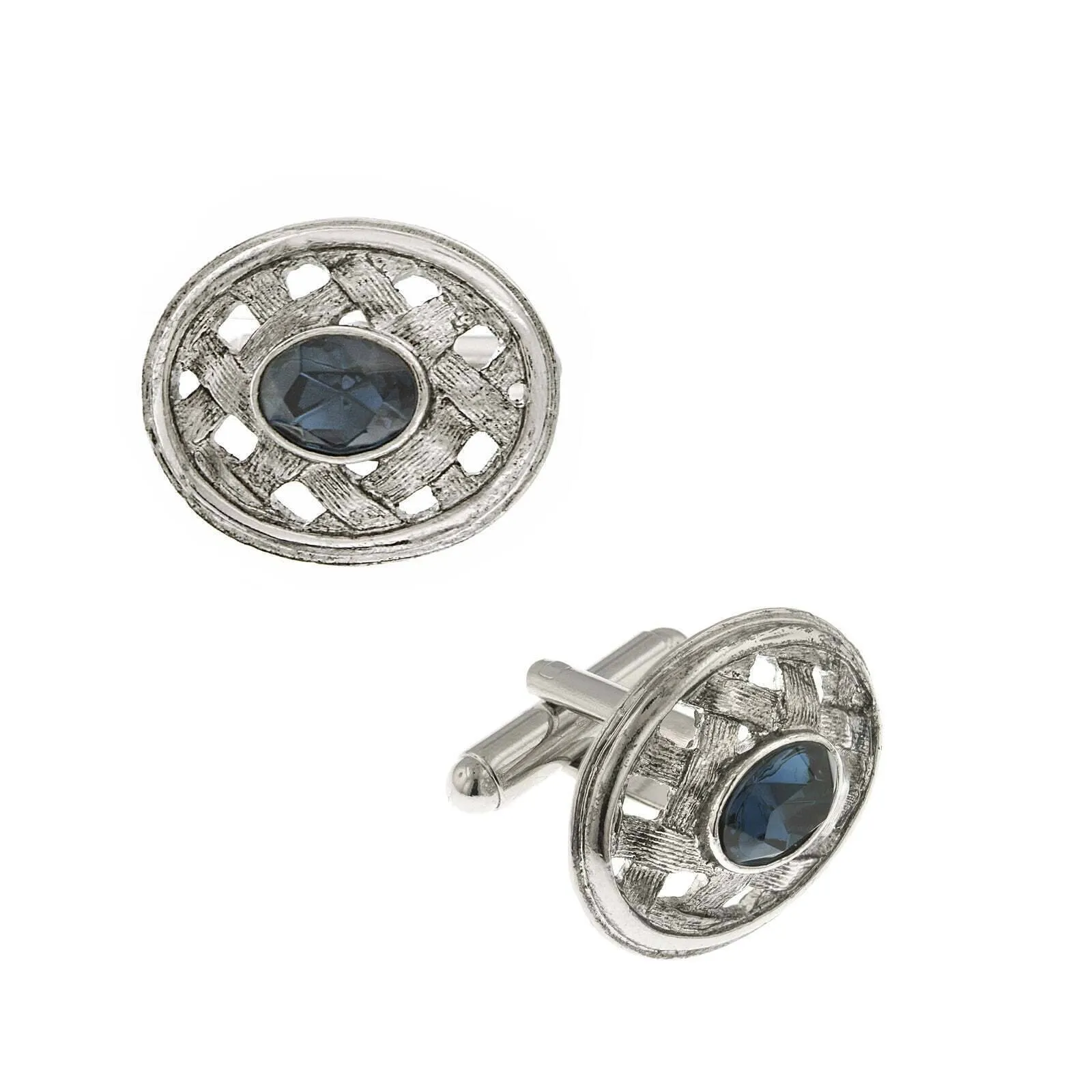 1928 Jewelry Lattice Crystal Cufflinks 1928 Jewelry