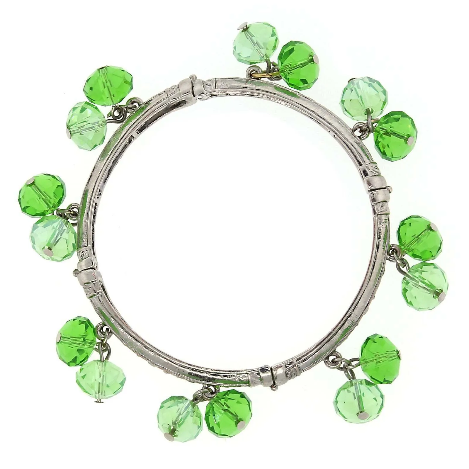 1928 Jewelry Light & Dark Glass Crystal Stretch Stacking Bangle Bracelet 1928 Jewelry