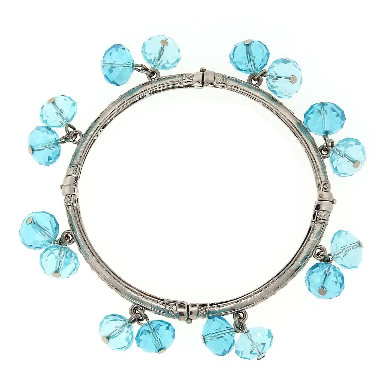 1928 Jewelry Light & Dark Glass Crystal Stretch Stacking Bangle Bracelet 1928 Jewelry