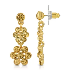 1928 Jewelry Light Colorado Topaz Flower Drop Earrings 1928 Jewelry