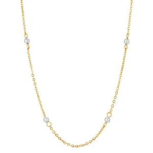 1928 Jewelry Light Grey Faux Pearl Chain Necklace 16" 1928 Jewelry