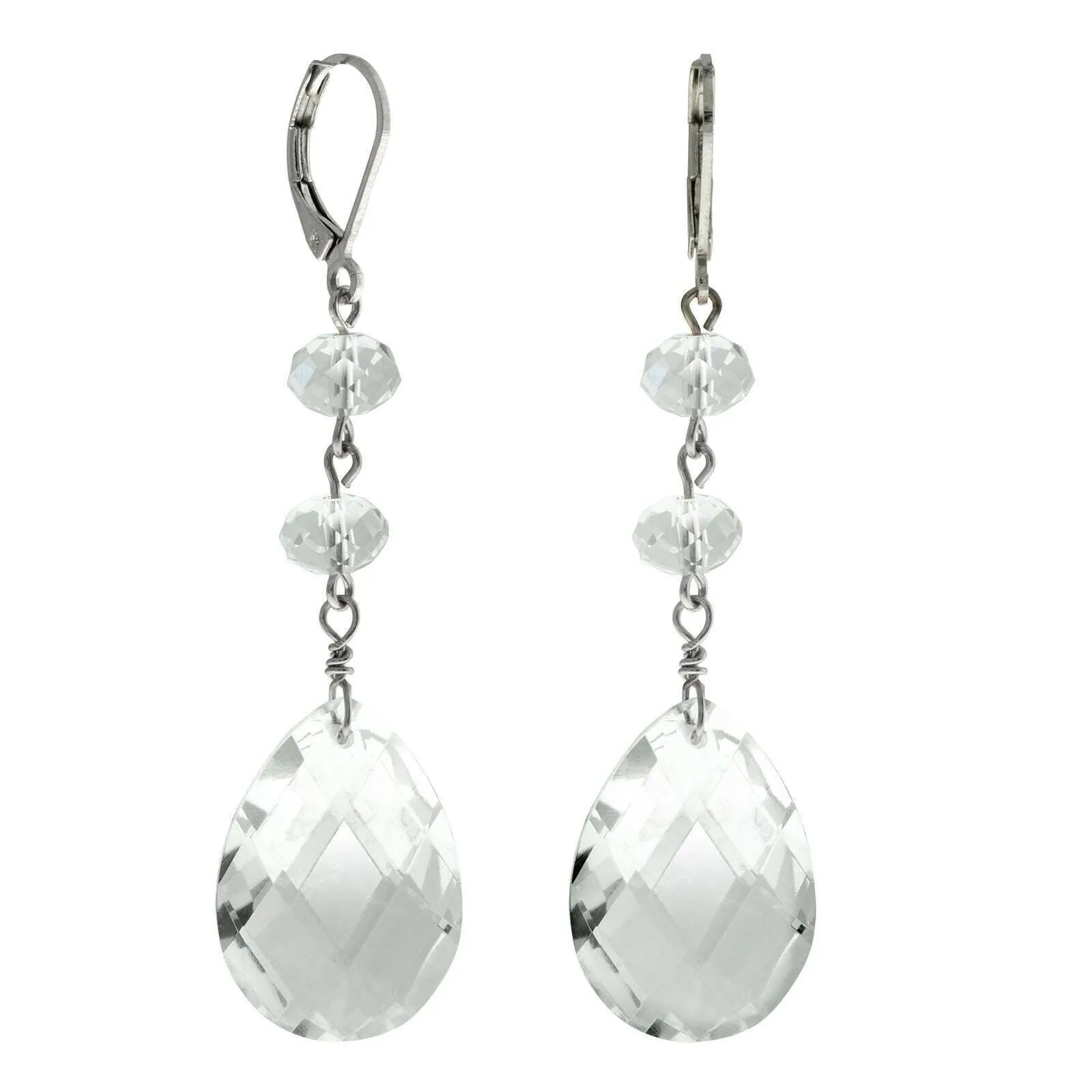 1928 Jewelry Light Rose Briolette Crystal & Beads Drop Earrings 1928 Jewelry