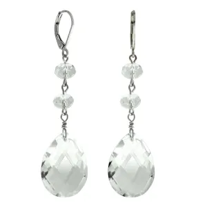 1928 Jewelry Light Rose Briolette Crystal & Beads Drop Earrings 1928 Jewelry